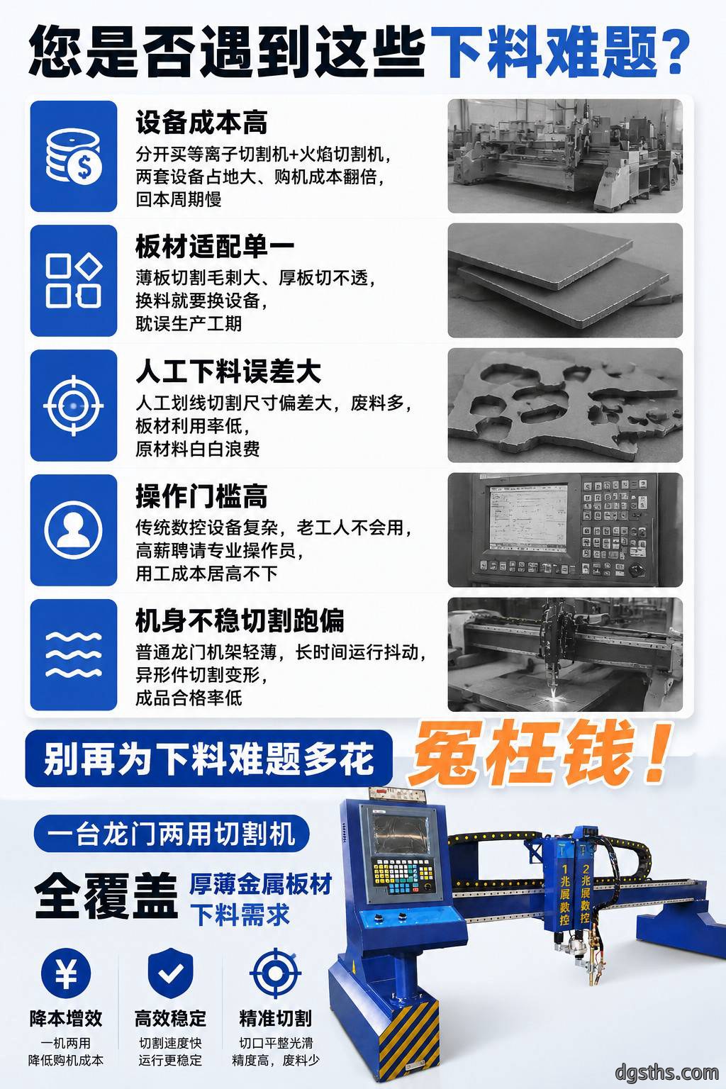 龙门数控等离子火焰两用切割机_全自动数控钢板切割设备厂家